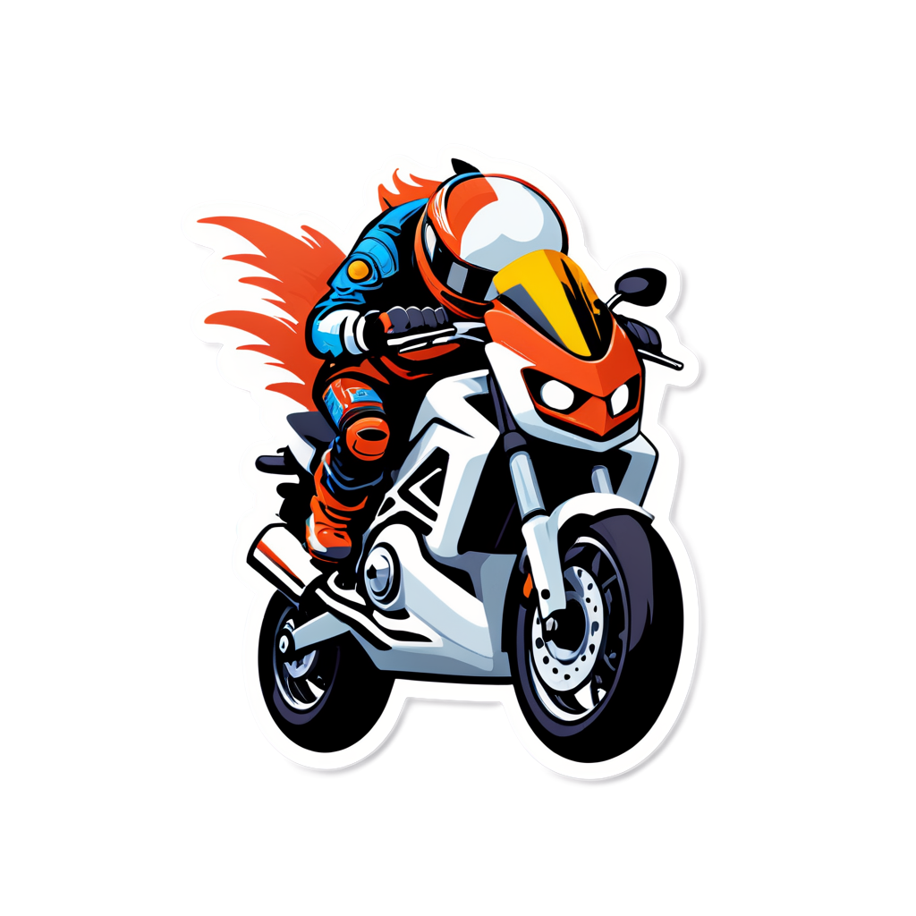 Cute Motorrad Sticker