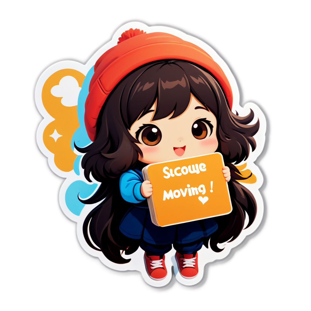 Cute Moving Sticker