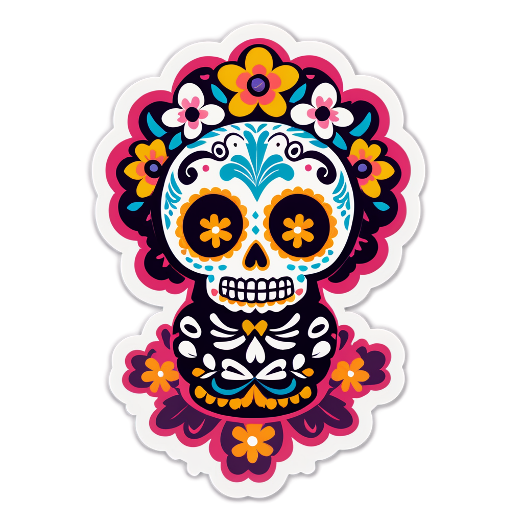 Cute Muertos Sticker