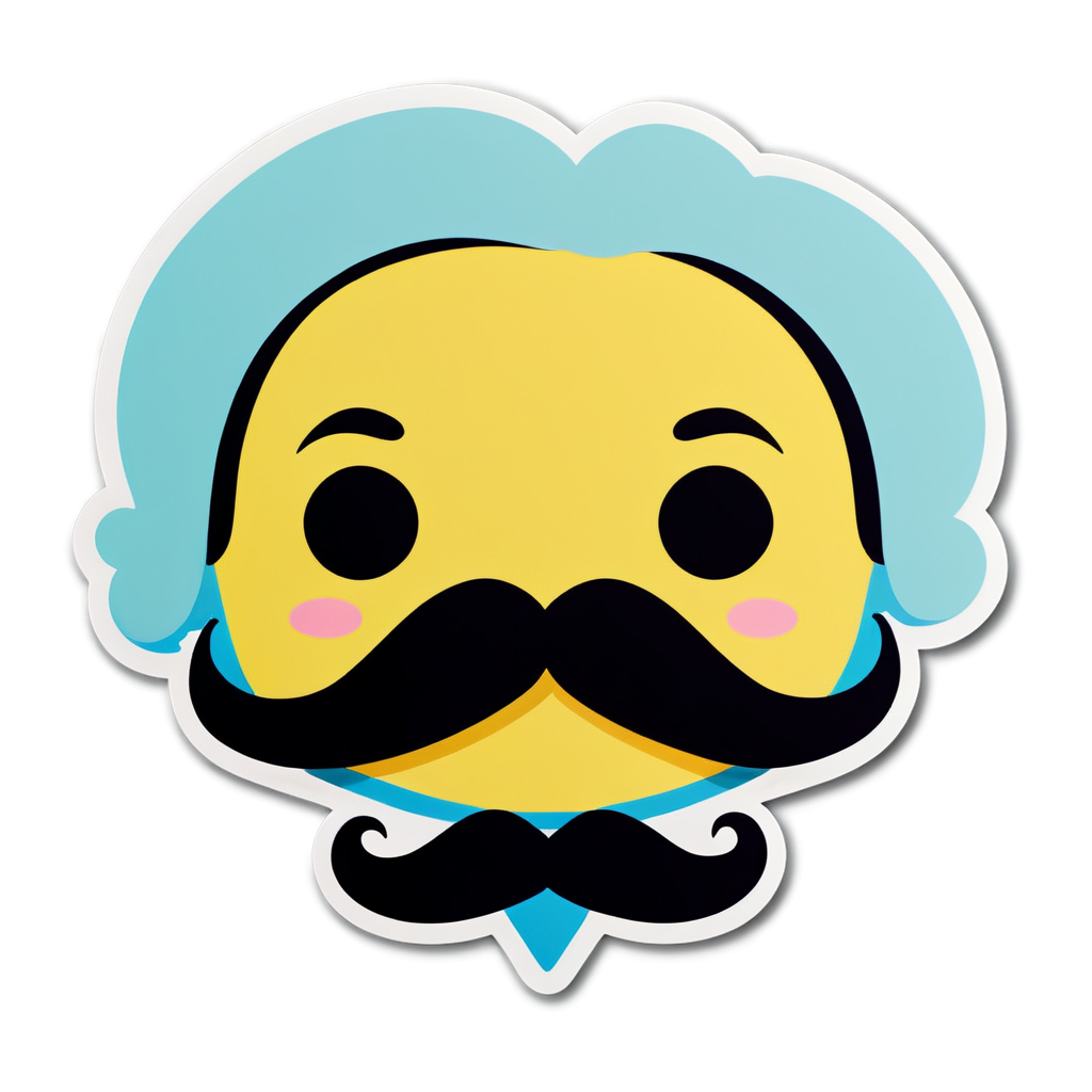 Cute Mustache Sticker