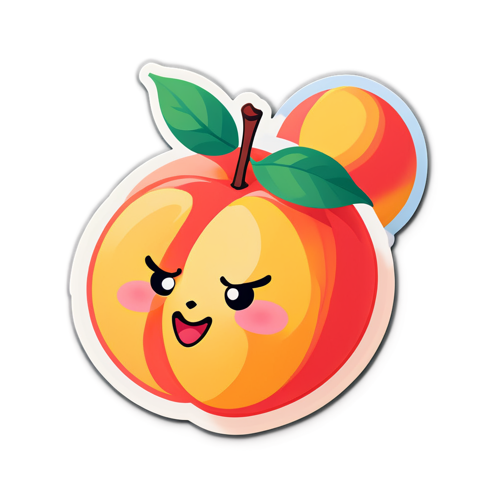 Cute Peaches Sticker