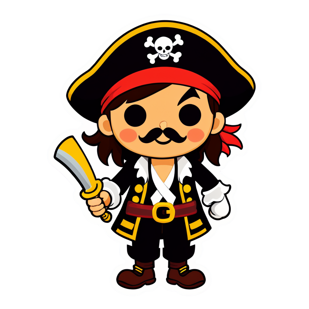 Cute Pirate Sticker