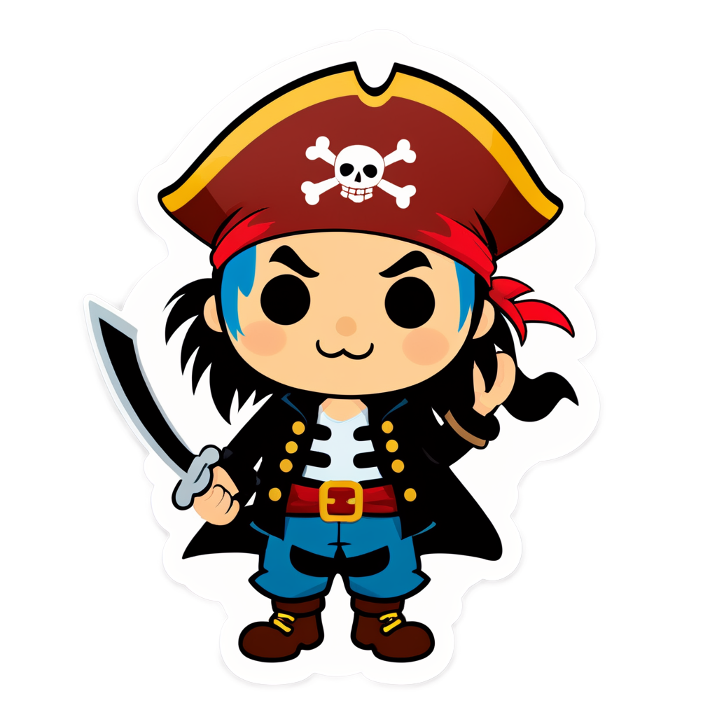 Cute Pirate Sticker