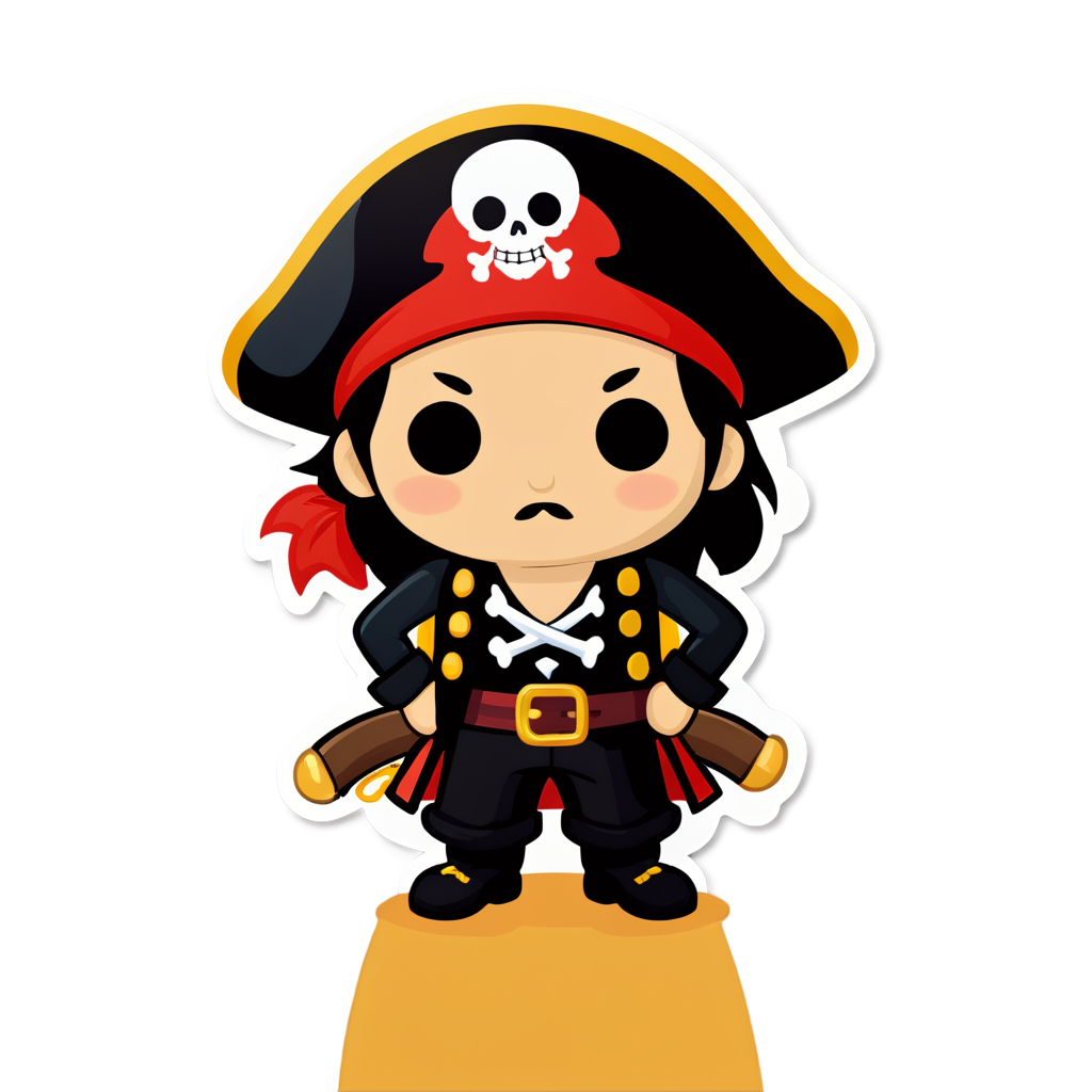 Cute Pirate Sticker