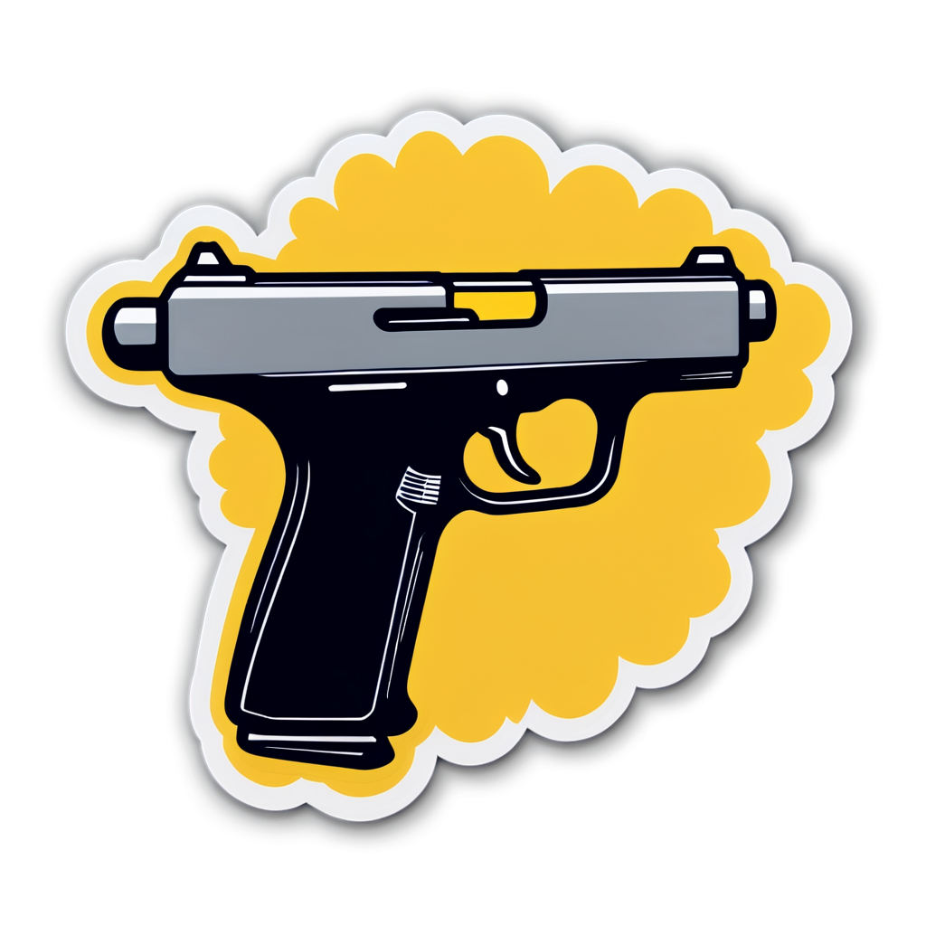 Cute Pistol Sticker