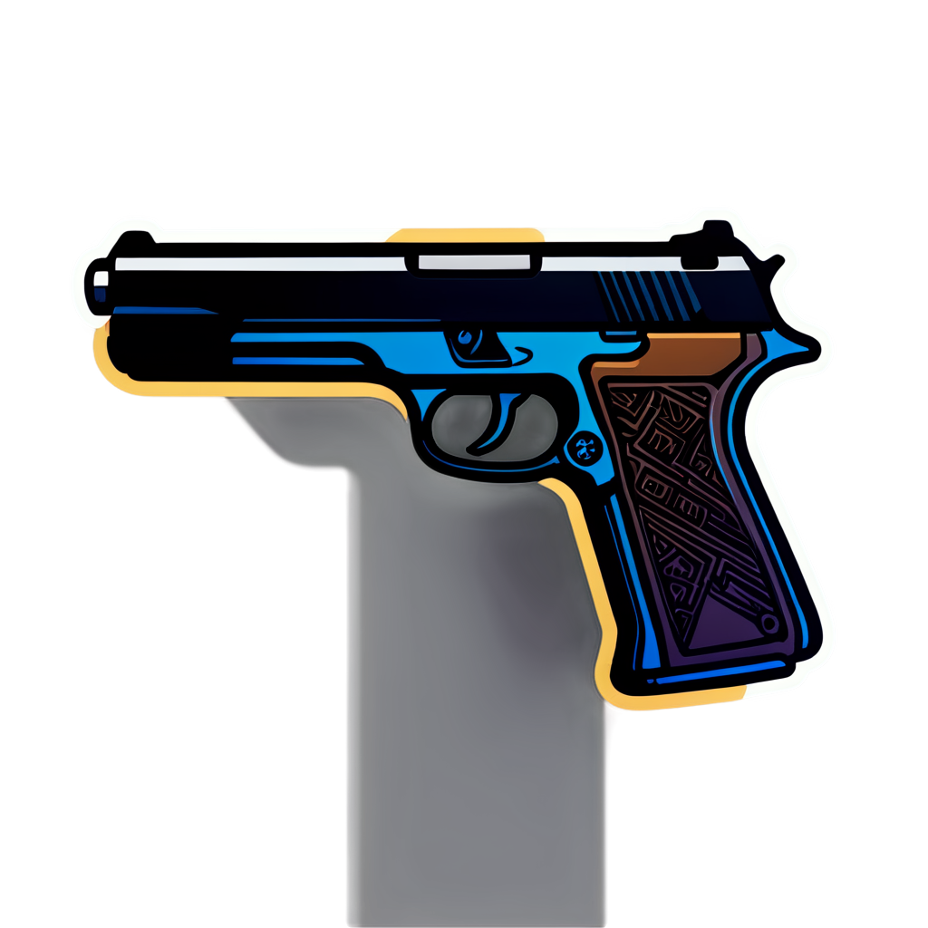 Cute Pistol Sticker