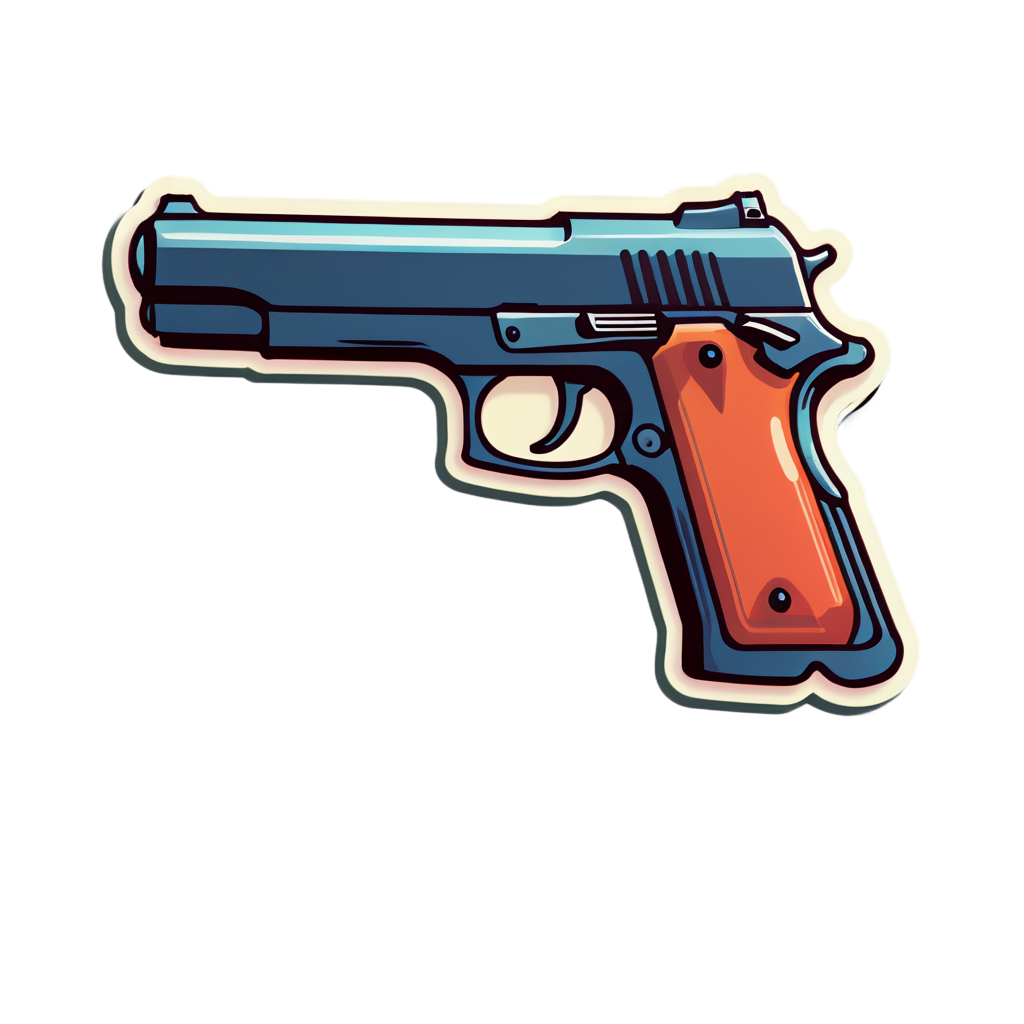 Cute Pistol Sticker