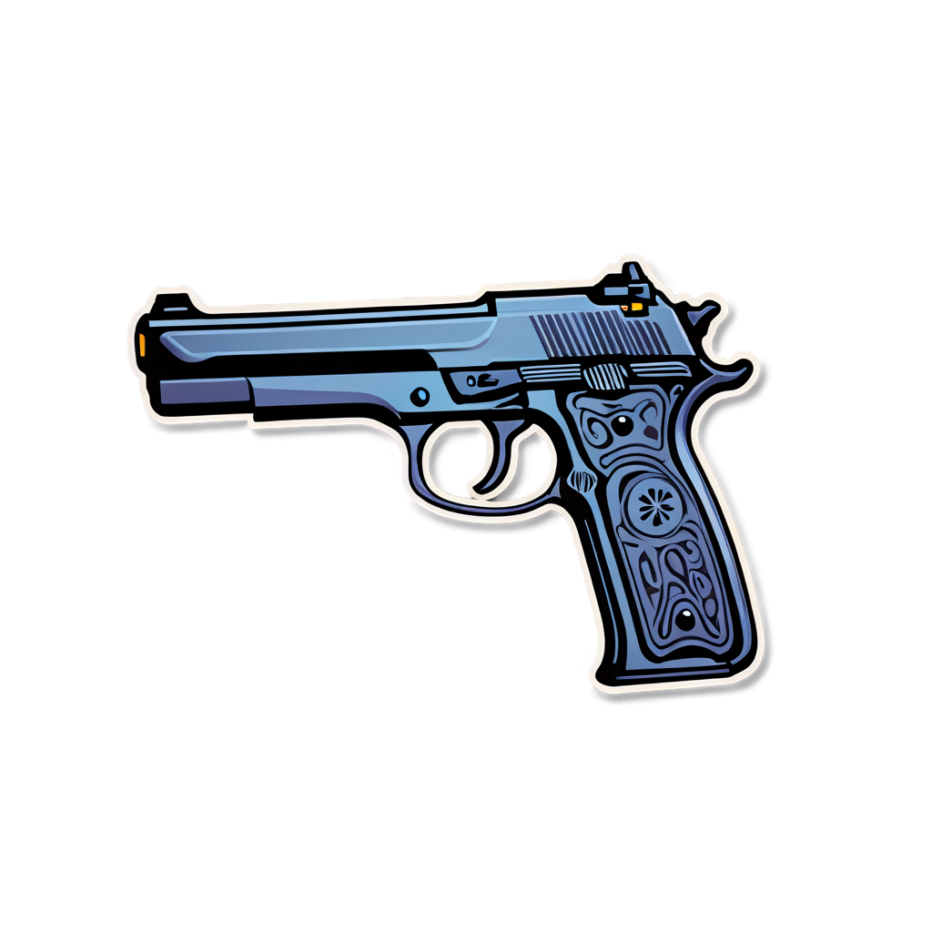 Cute Pistol Sticker