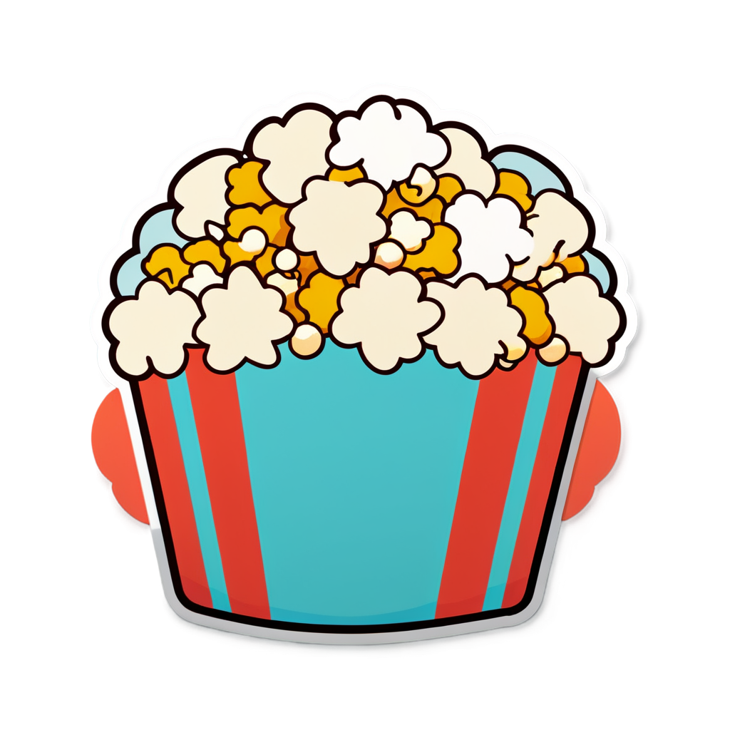 Cute Popcorn Sticker