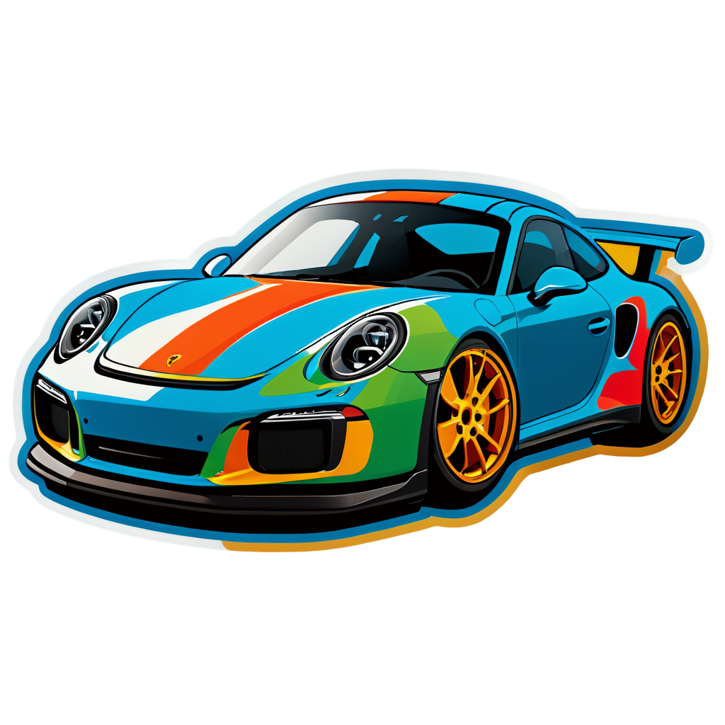 Cute Porsche Sticker