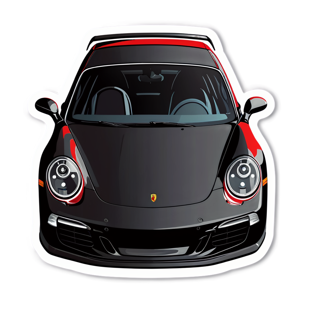 Cute Porsche Sticker