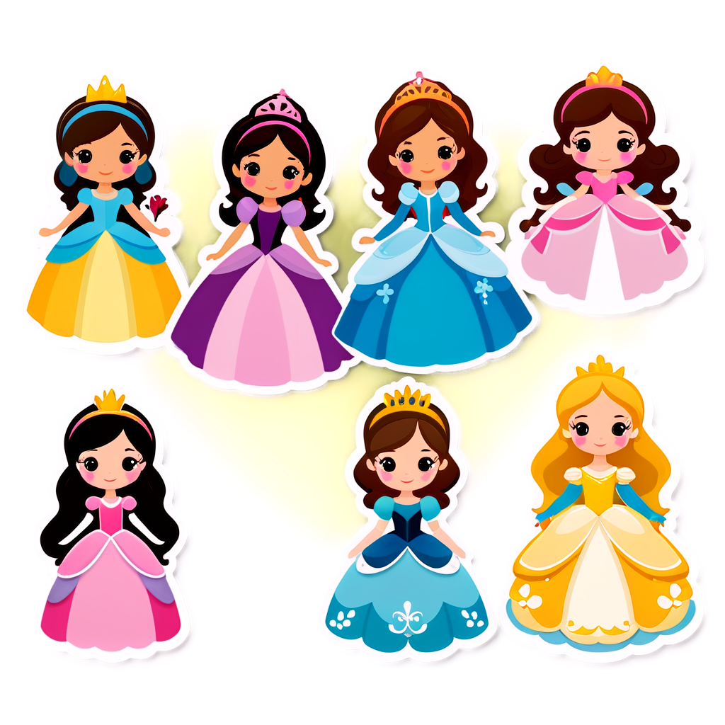 Cute Princesas Sticker