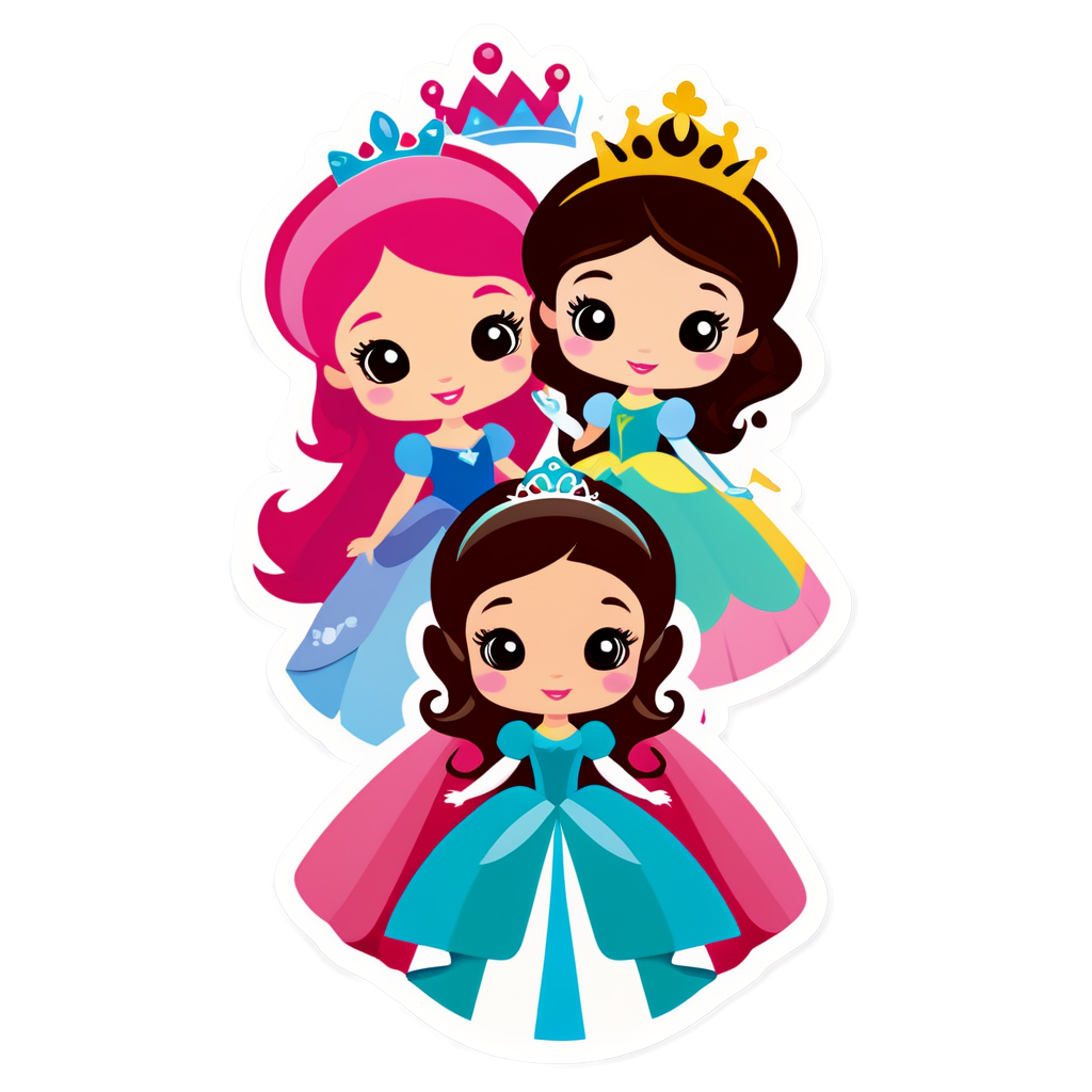 Cute Princesas Sticker