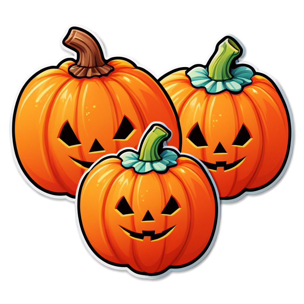 Cute Pumpkins Sticker