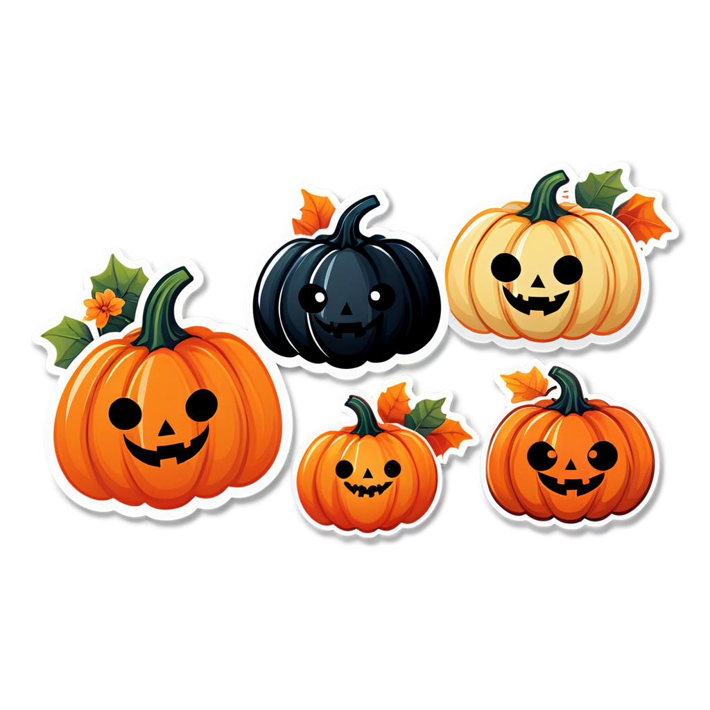 Cute Pumpkins Sticker