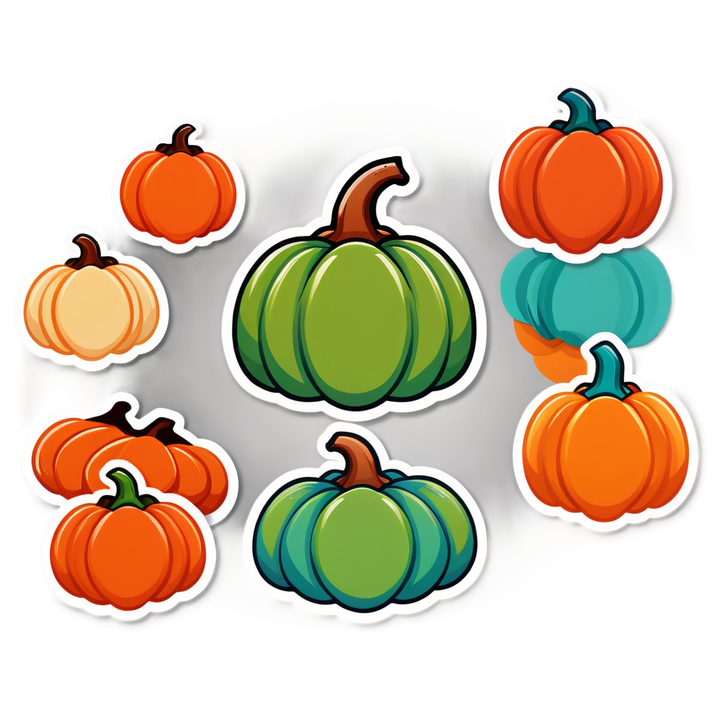 Cute Pumpkins Sticker