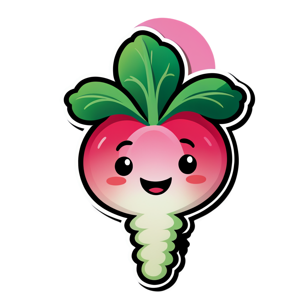 Cute Radish Sticker