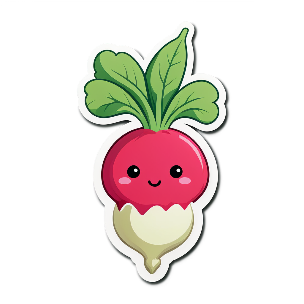 Cute Radish Sticker