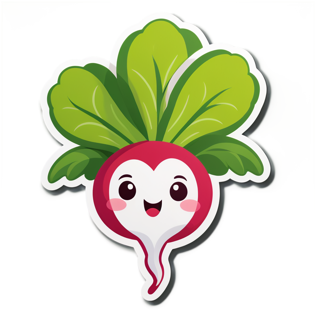 Cute Radish Sticker