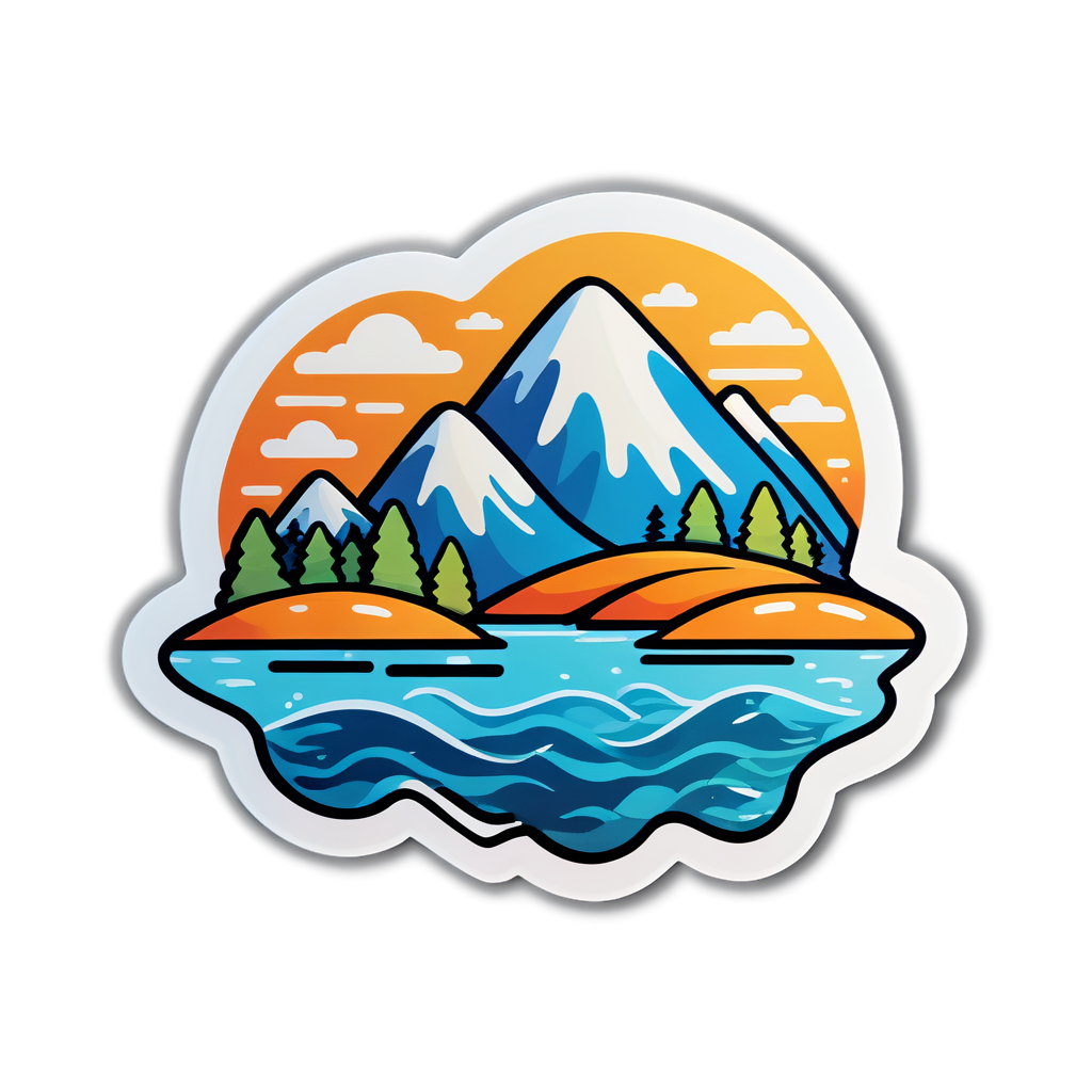 Cute Rivers Sticker