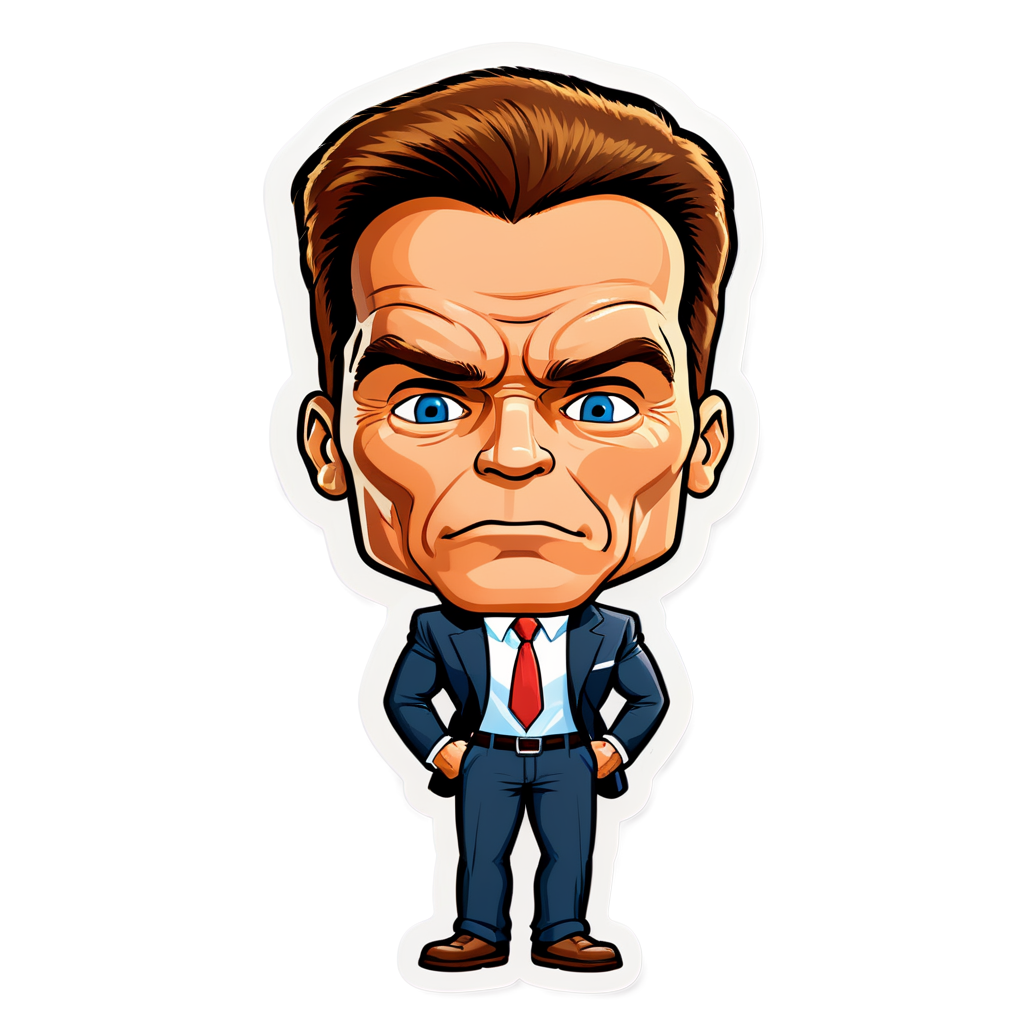 Cute Schwarzenegger Sticker