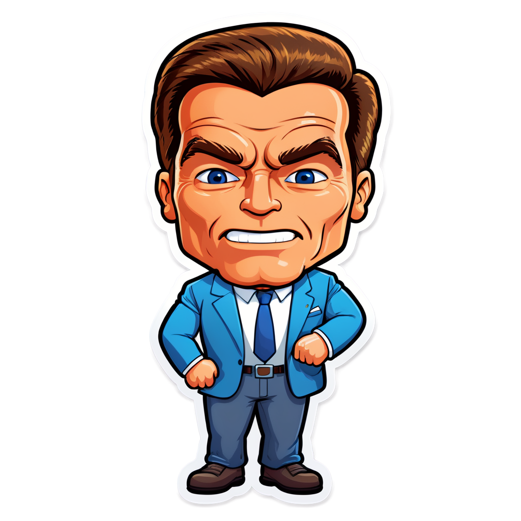 Cute Schwarzenegger Sticker