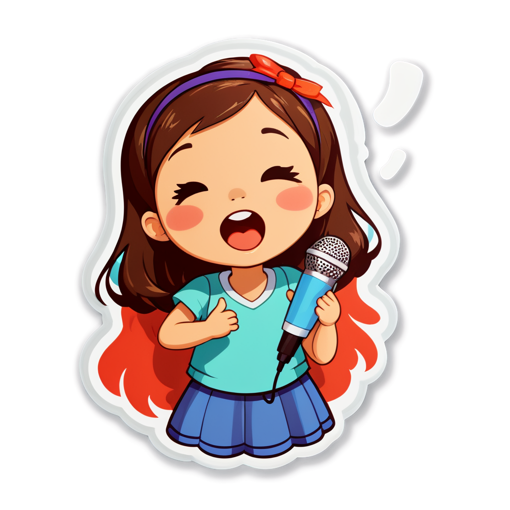Cute Singing Sticker