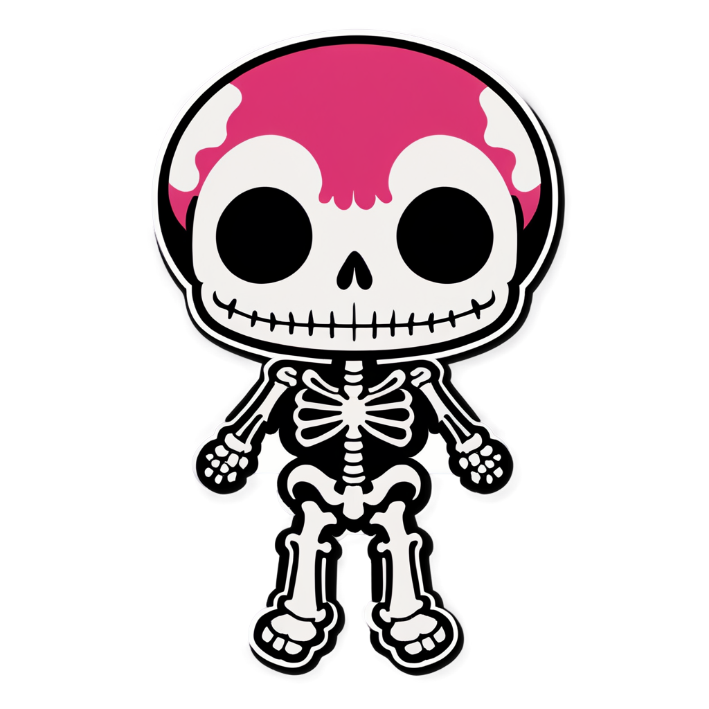 Cute Skeleton Sticker