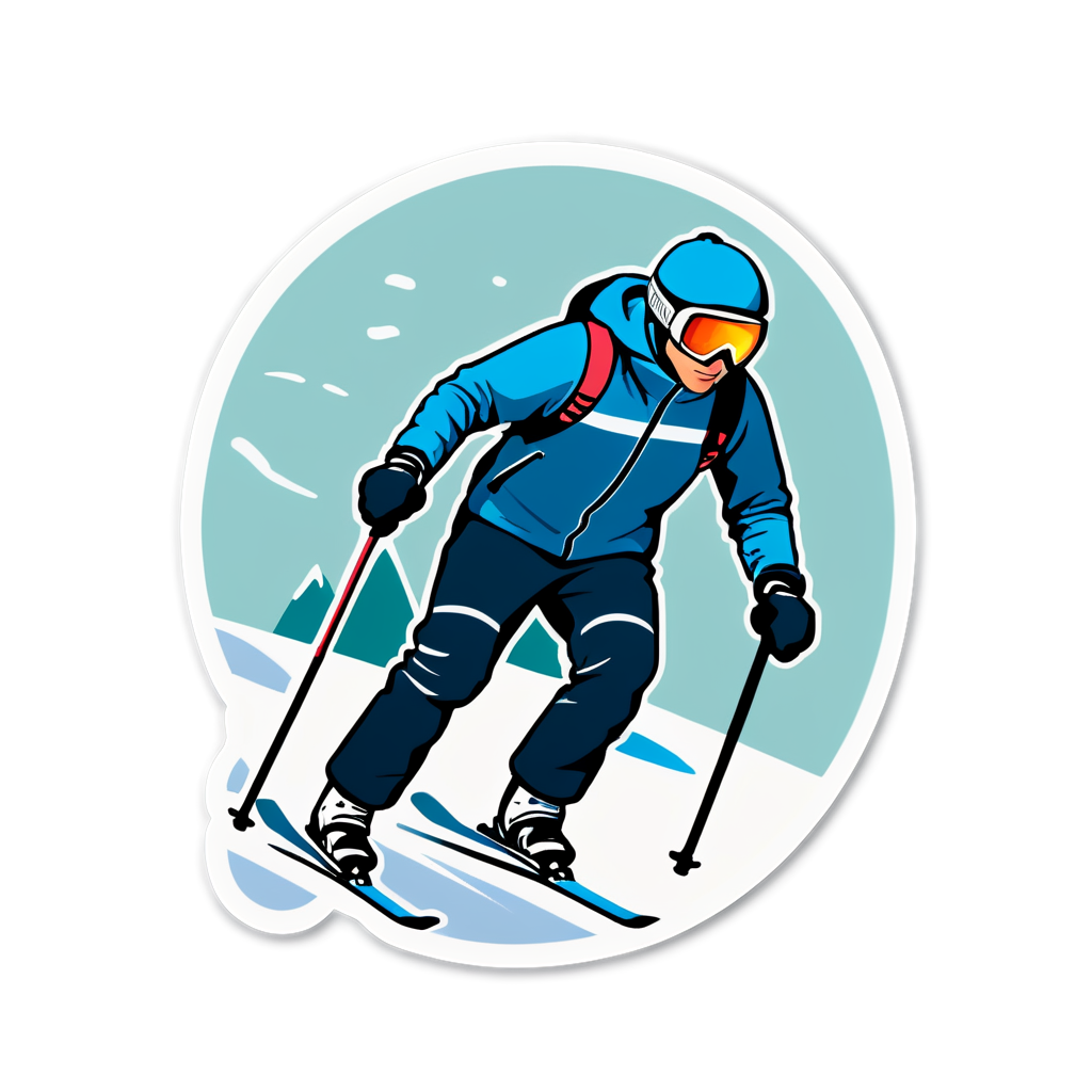 Skiers Sticker Ideas