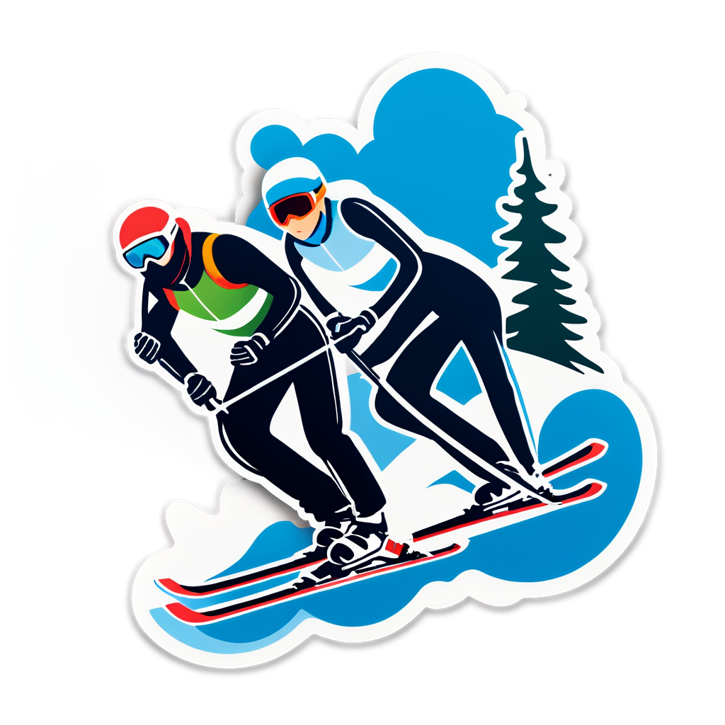Skiers Sticker Ideas