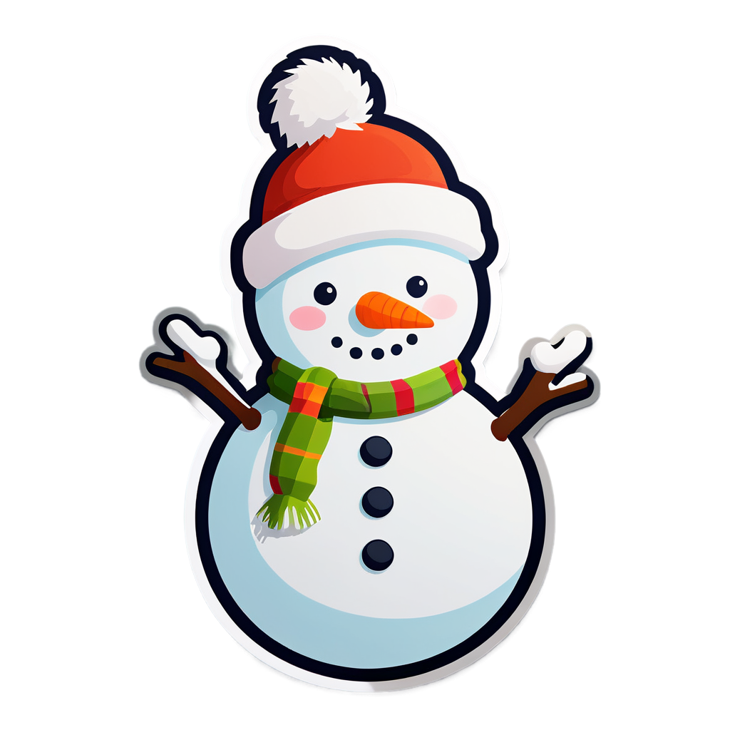 Cute Snowman Sticker