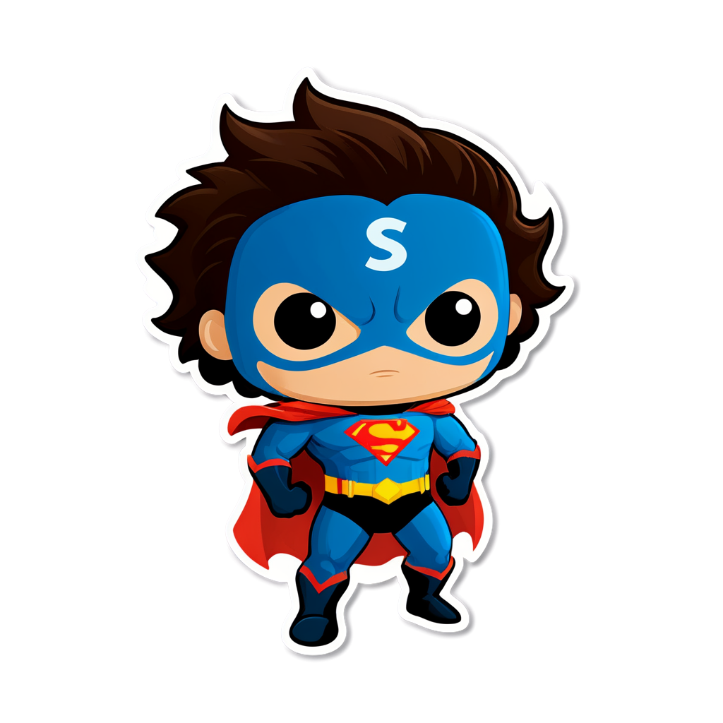 Cute Superhero Sticker