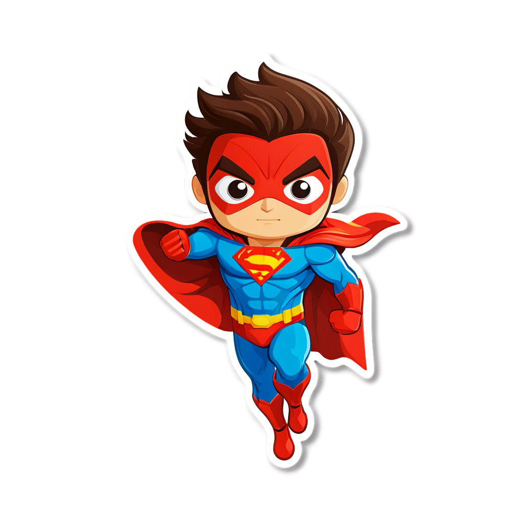 Cute Superhero Sticker