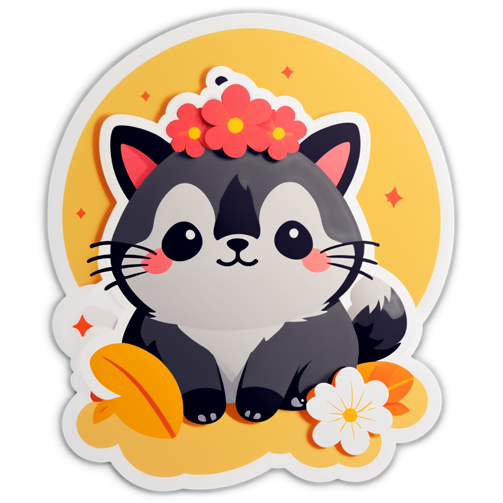 Cute Tarjeta Sticker