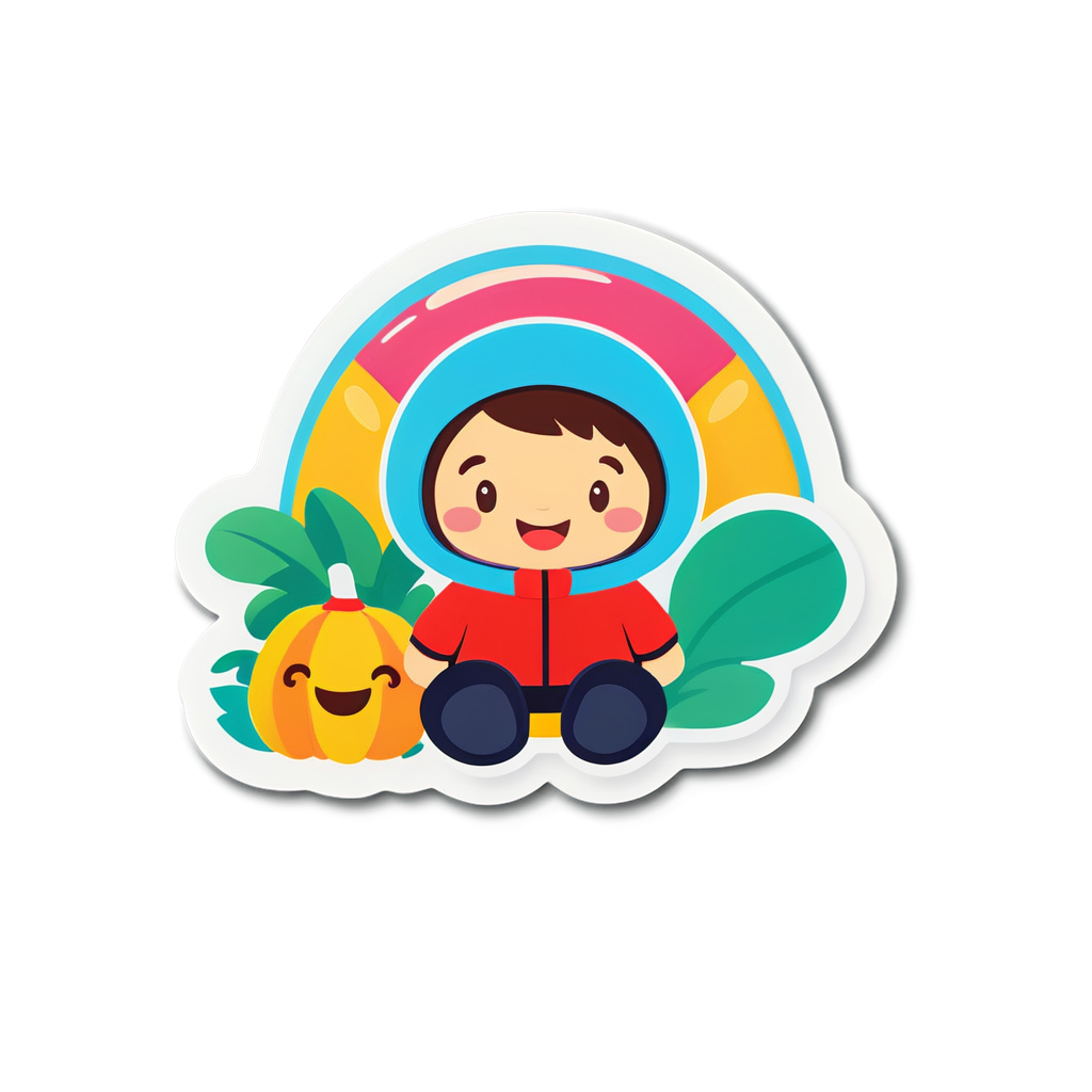 Cute Tobogan Sticker