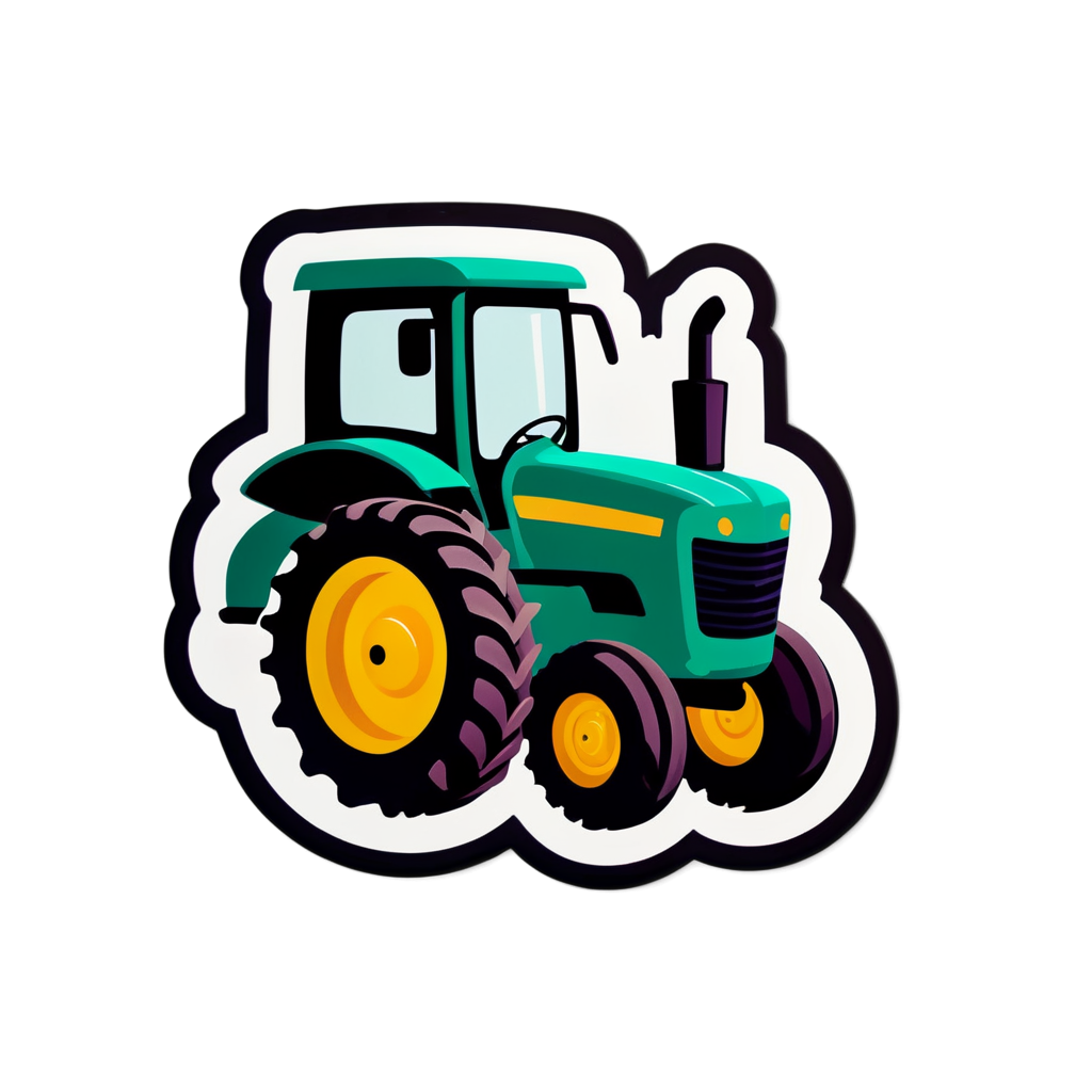 Cute Tractor Sticker