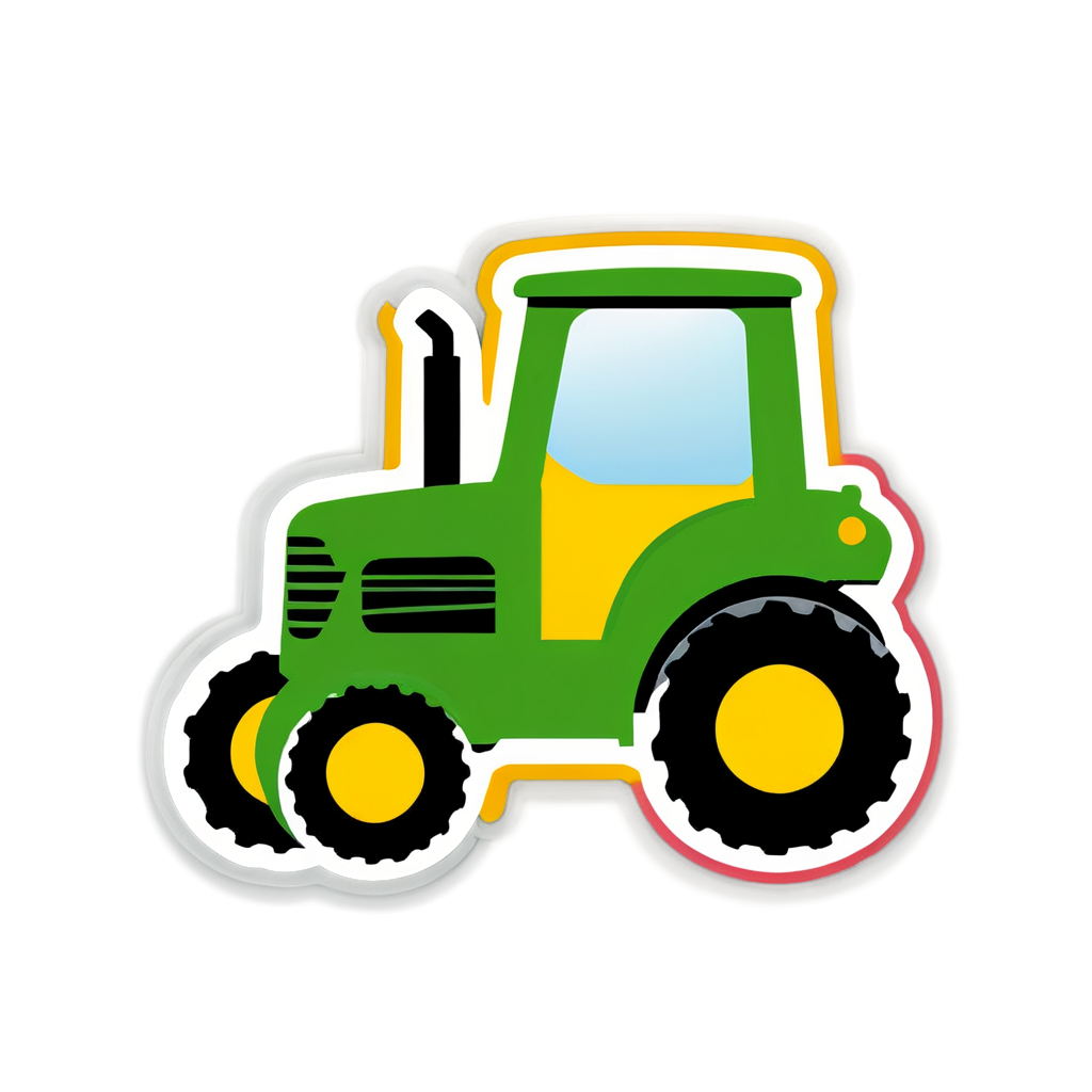 Cute Tractor Sticker