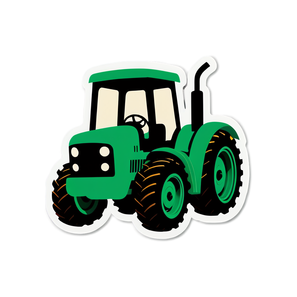 Cute Tractor Sticker