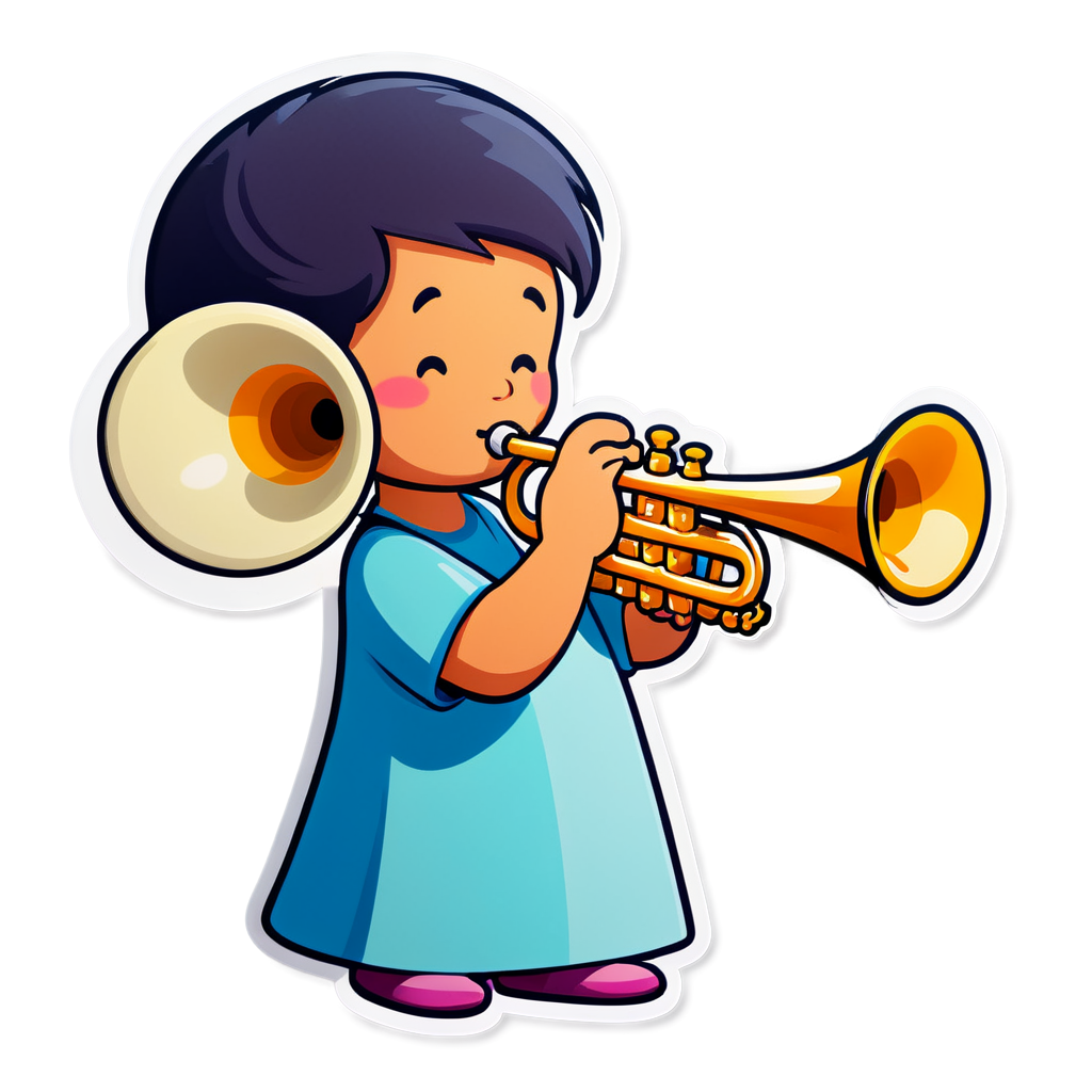 Cute Trumpet Sticker