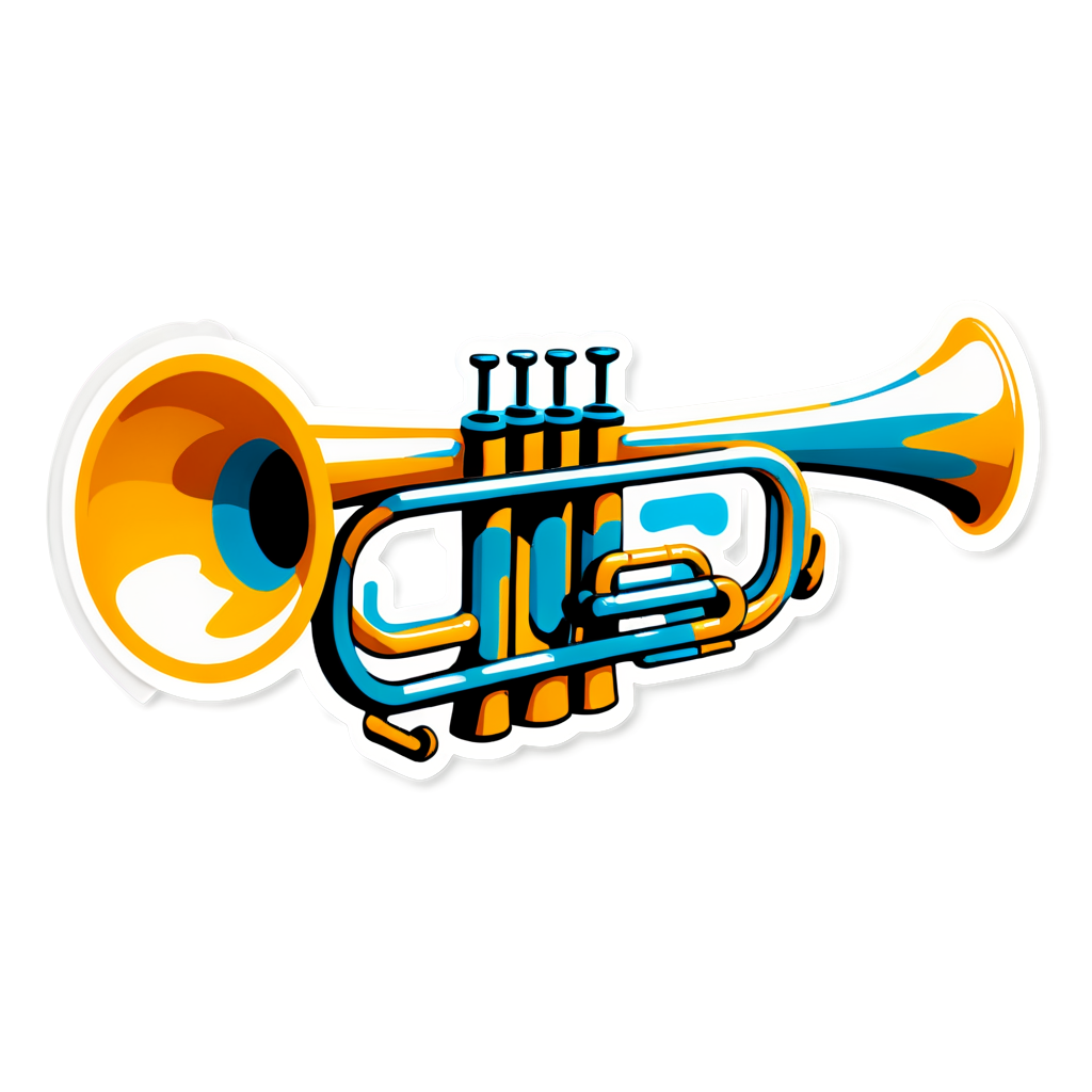 Cute Trumpet Sticker