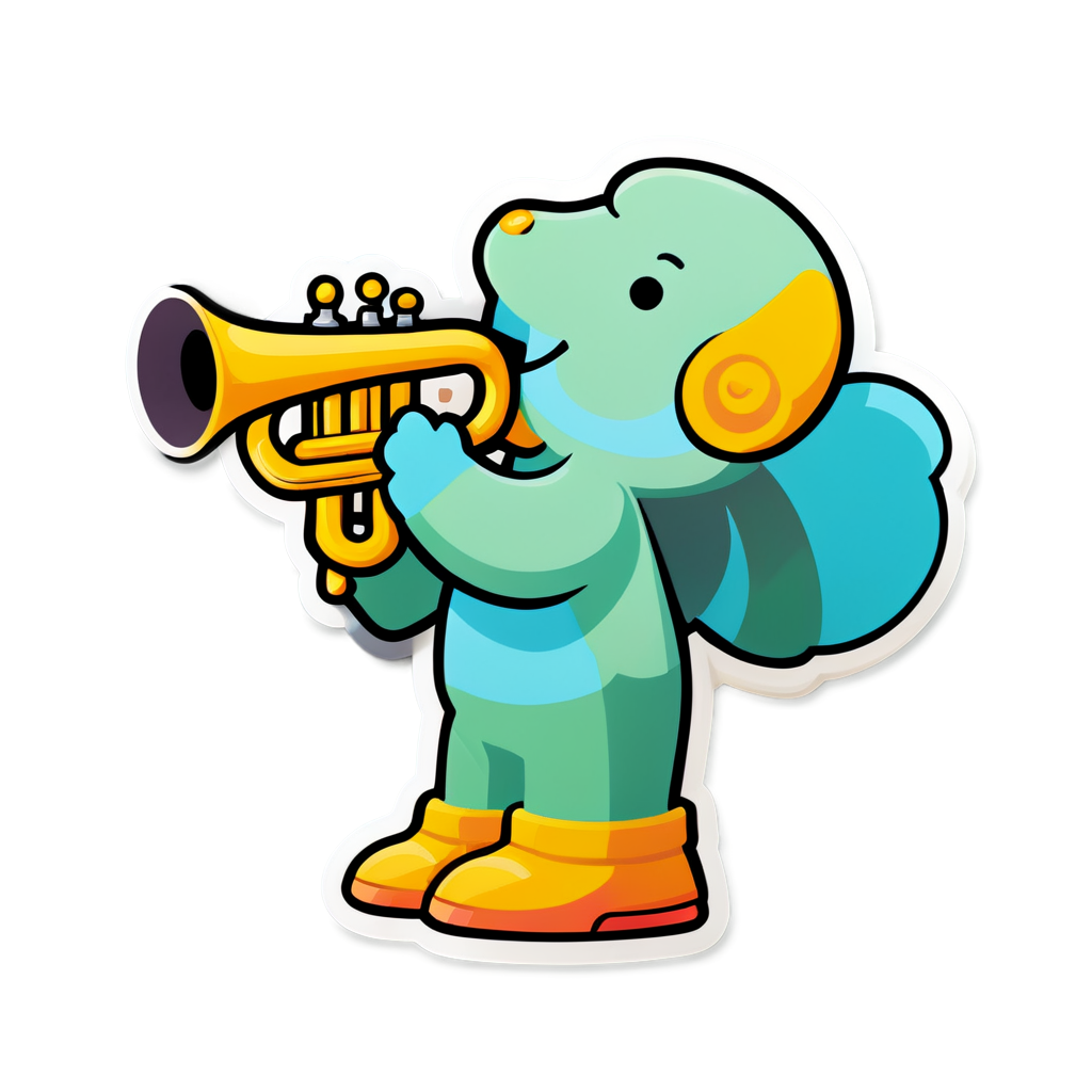 Cute Trumpet Sticker