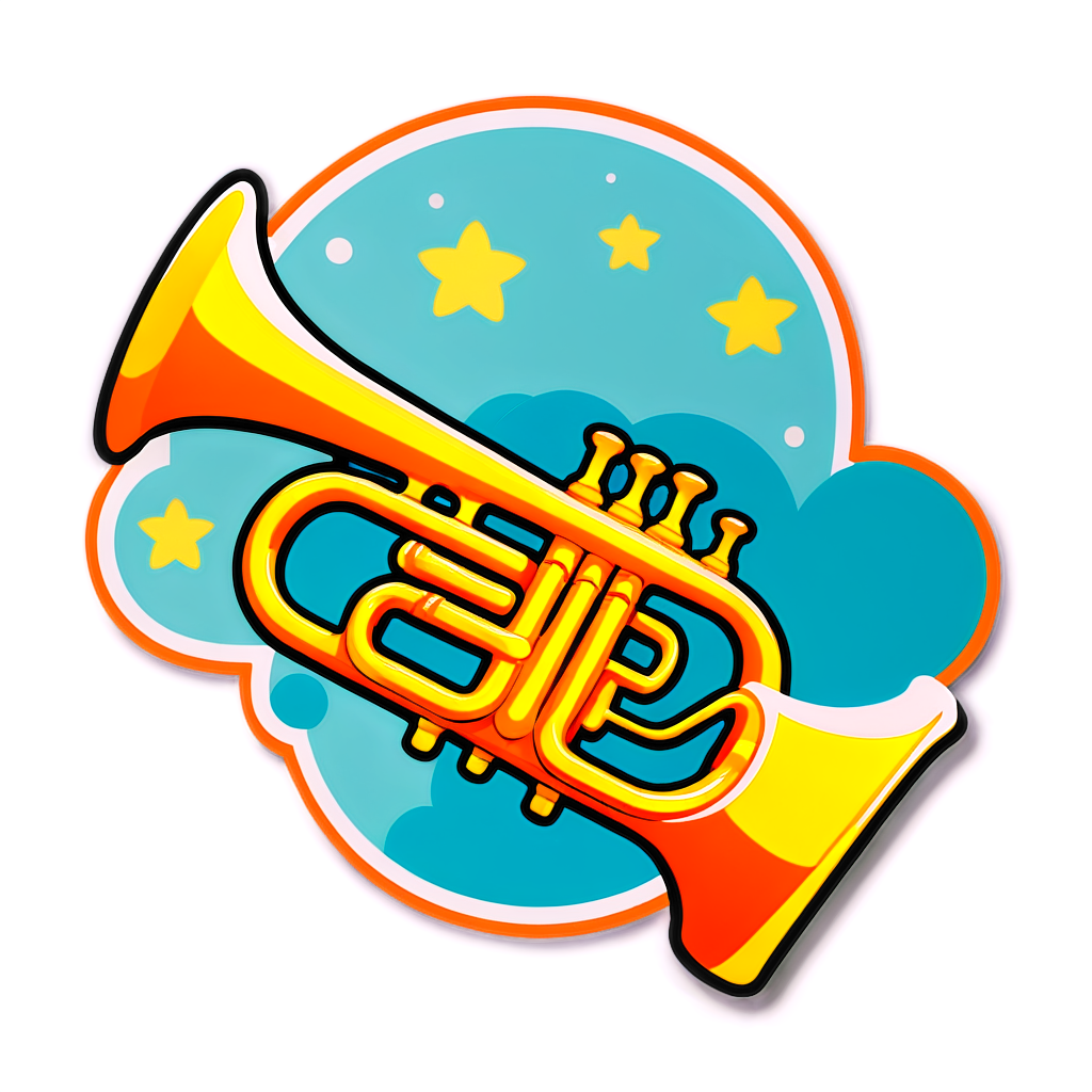 Cute Trumpet Sticker