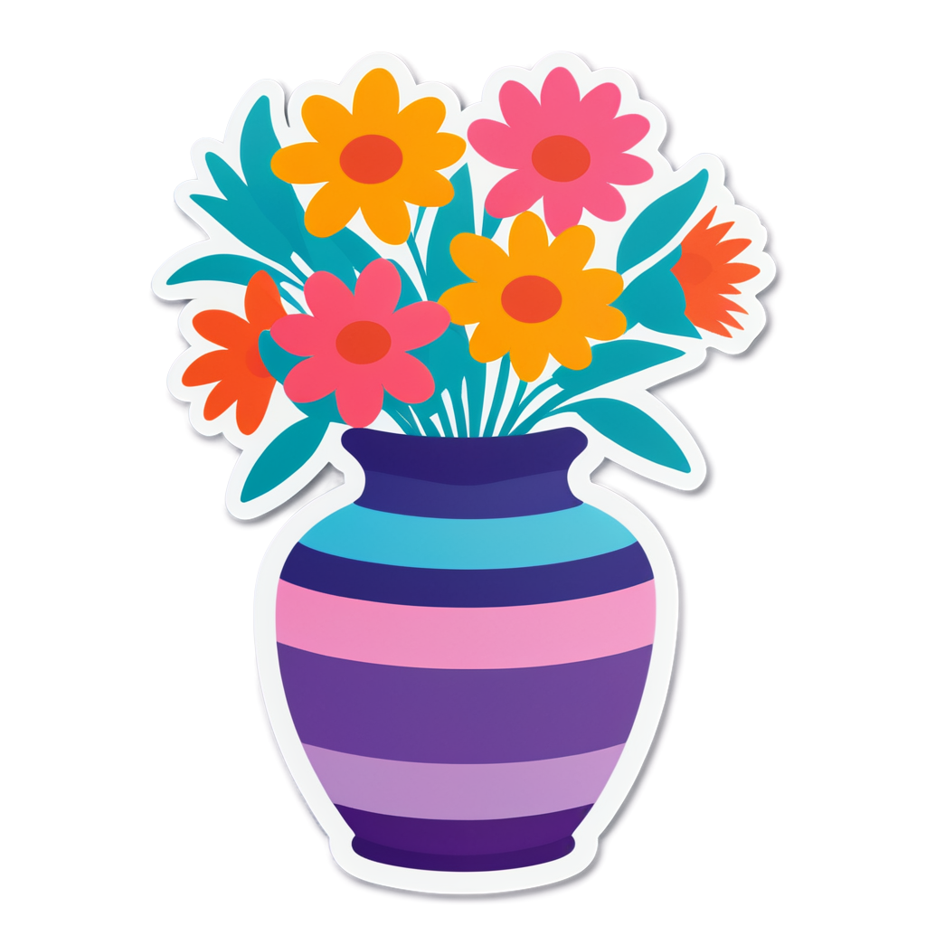 Cute Vase Sticker