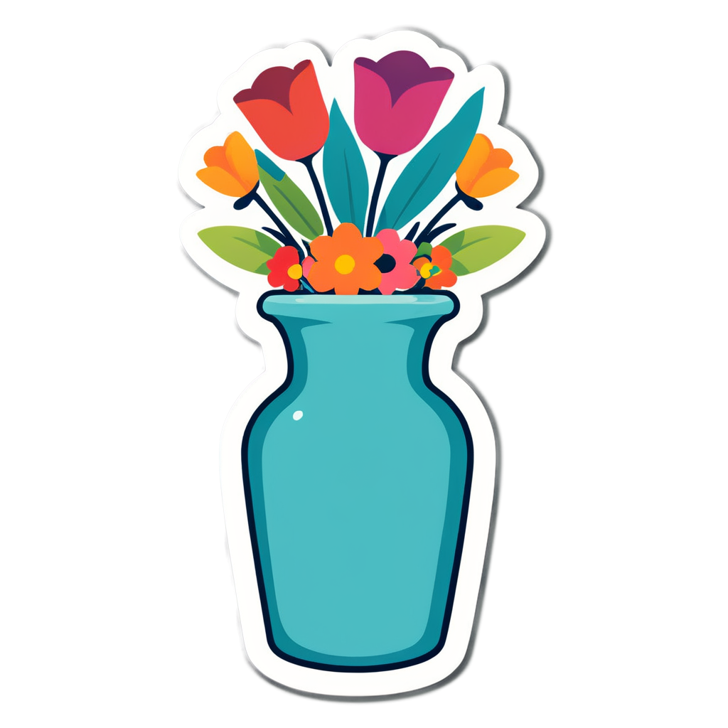 Cute Vase Sticker