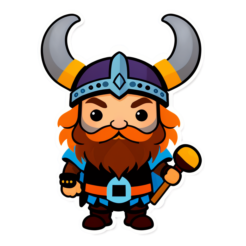 Cute Viking Sticker