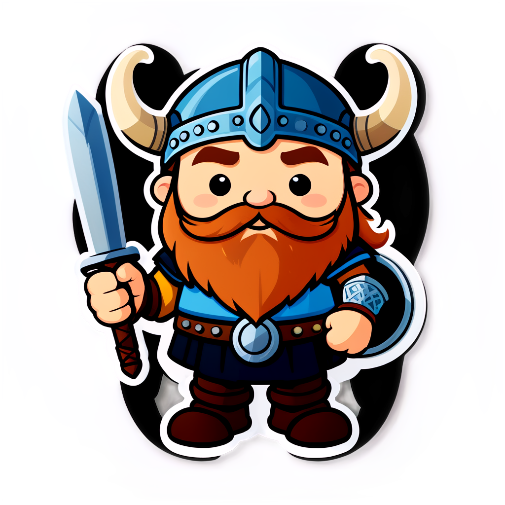 Cute Viking Sticker