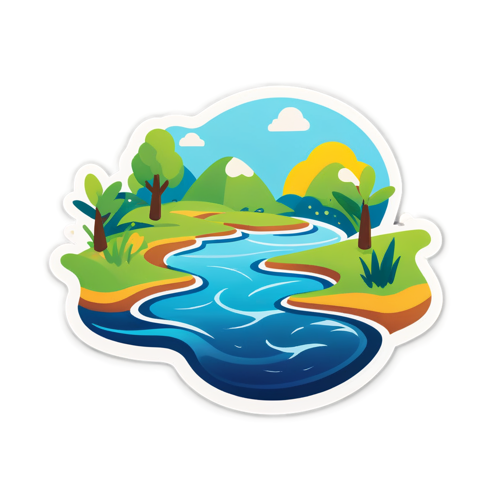 Cute Waterway Sticker
