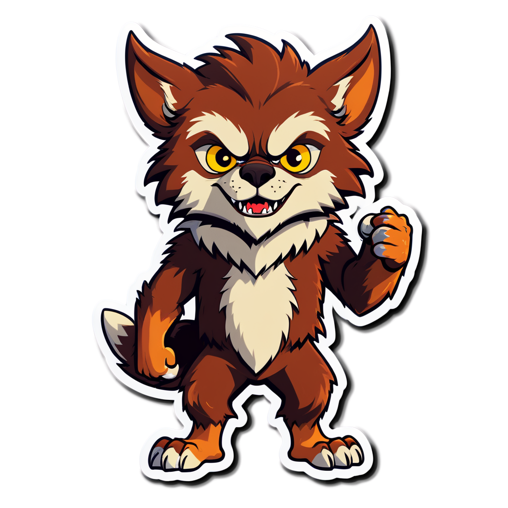 Cute Werewolf Sticker