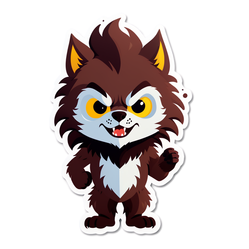 Cute Werewolf Sticker