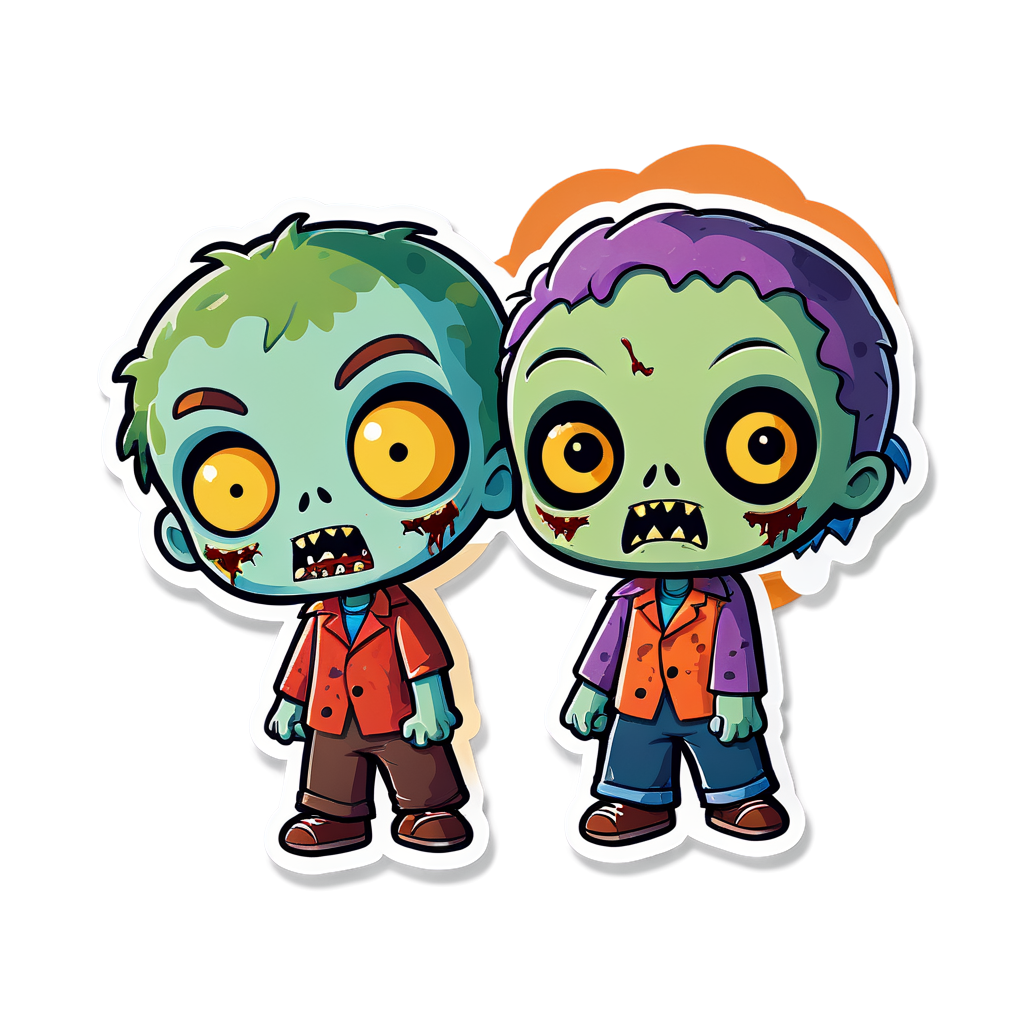 Cute Zombies Sticker